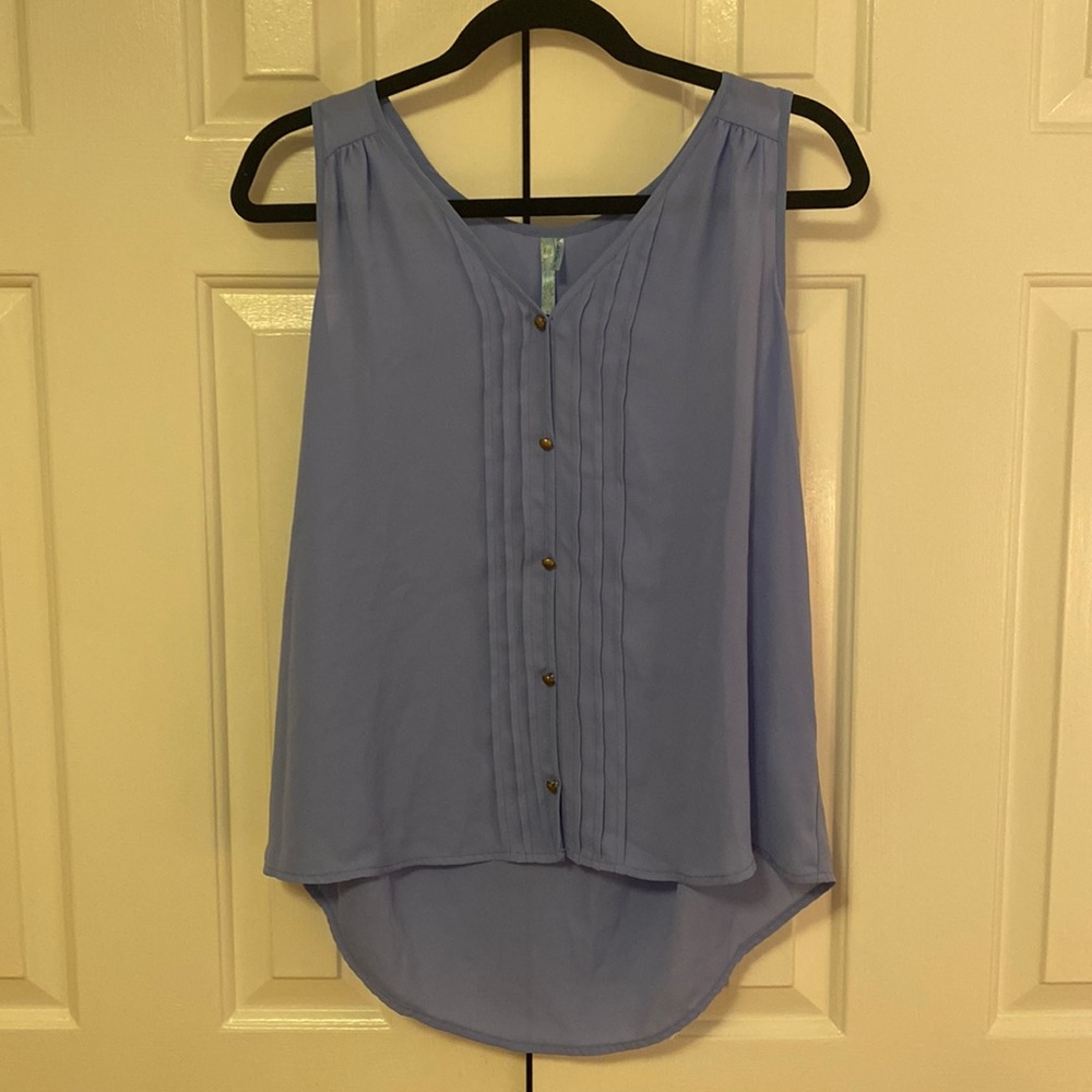 Blue Blouse Sleeveless
